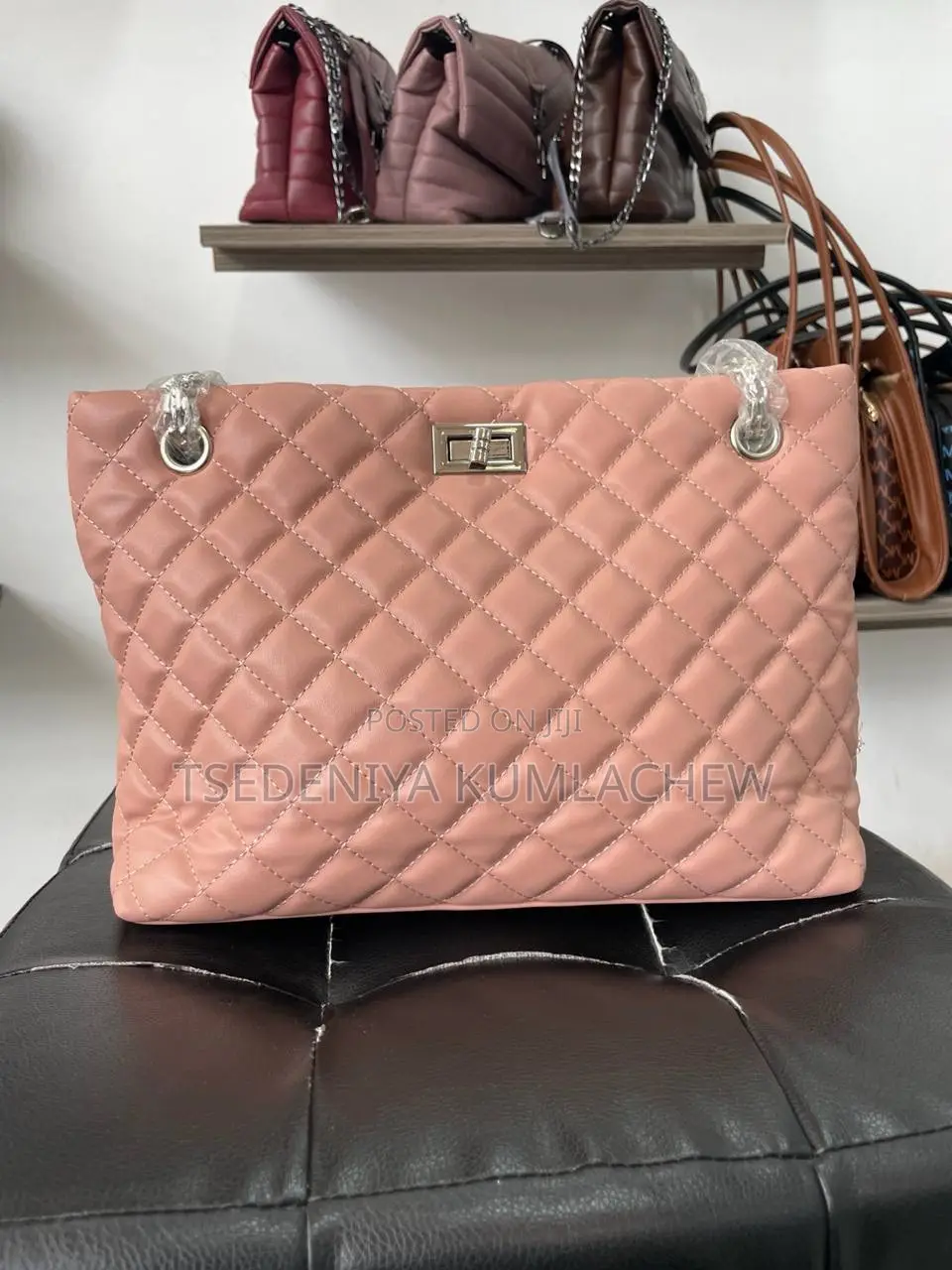 Pink Gucci Shoulder Bag and Chanel Brand Medium Ladies Bag
