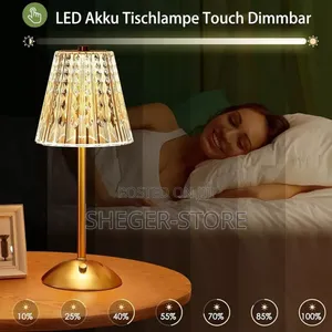 High Class Crystal Table Lamp( 3 አይነት የብርሃን ቀለም የሚቀያይር ) Rechargeable