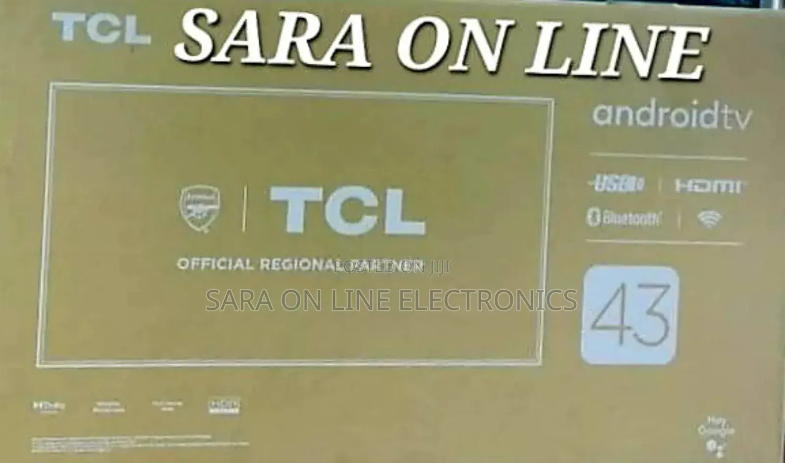 **Tcl 43" Uhd Smart Tv ■New Model ■5year Warranty ■ Free Delivery