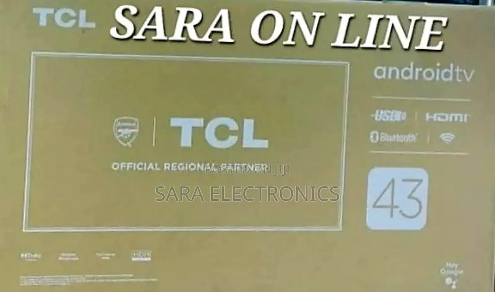 **Tcl 43" Uhd Smart Tv ■New Model ■5year Warranty ■ Free Delivery
