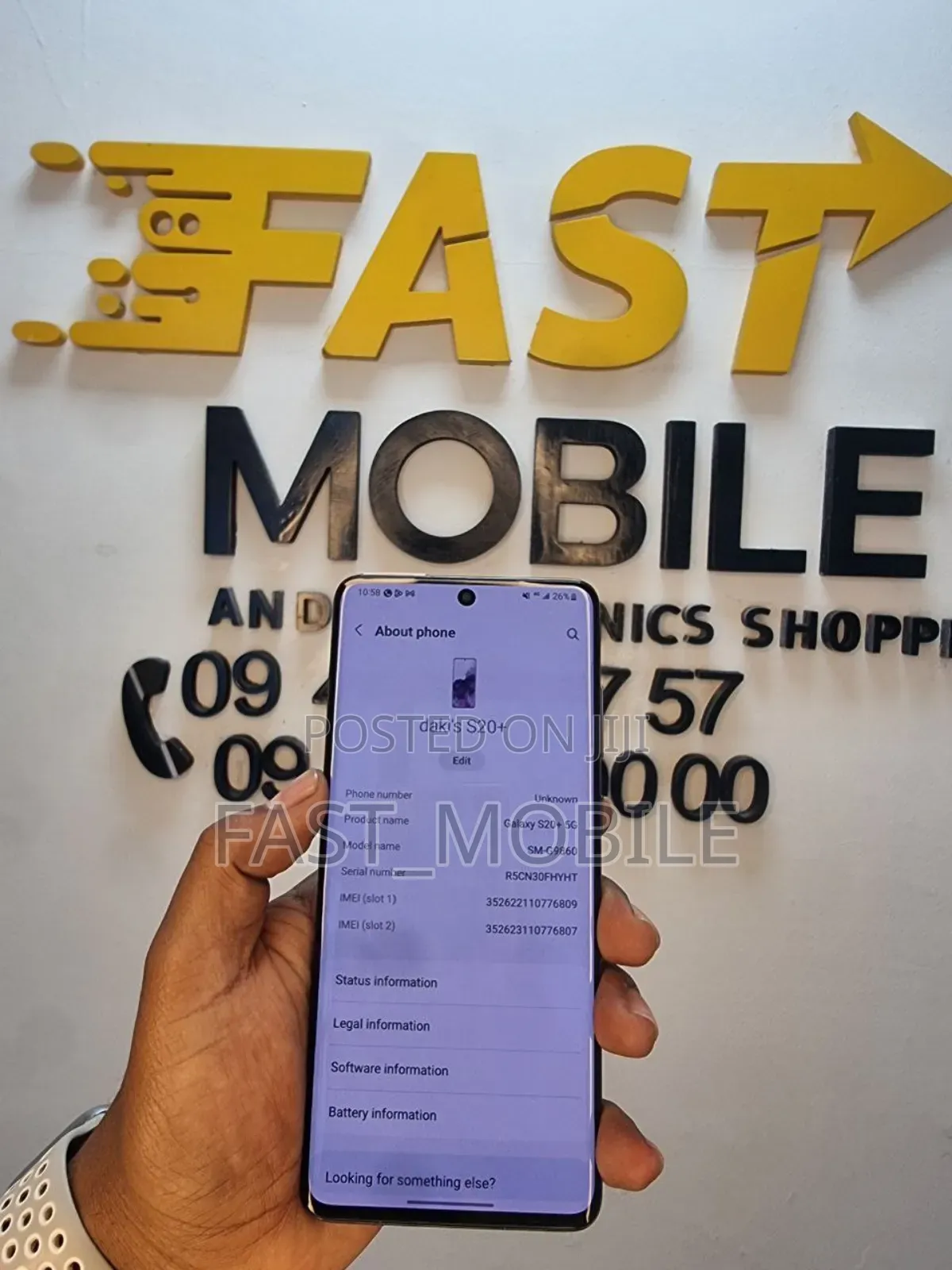 New Samsung Galaxy S20+ 128 GB Black