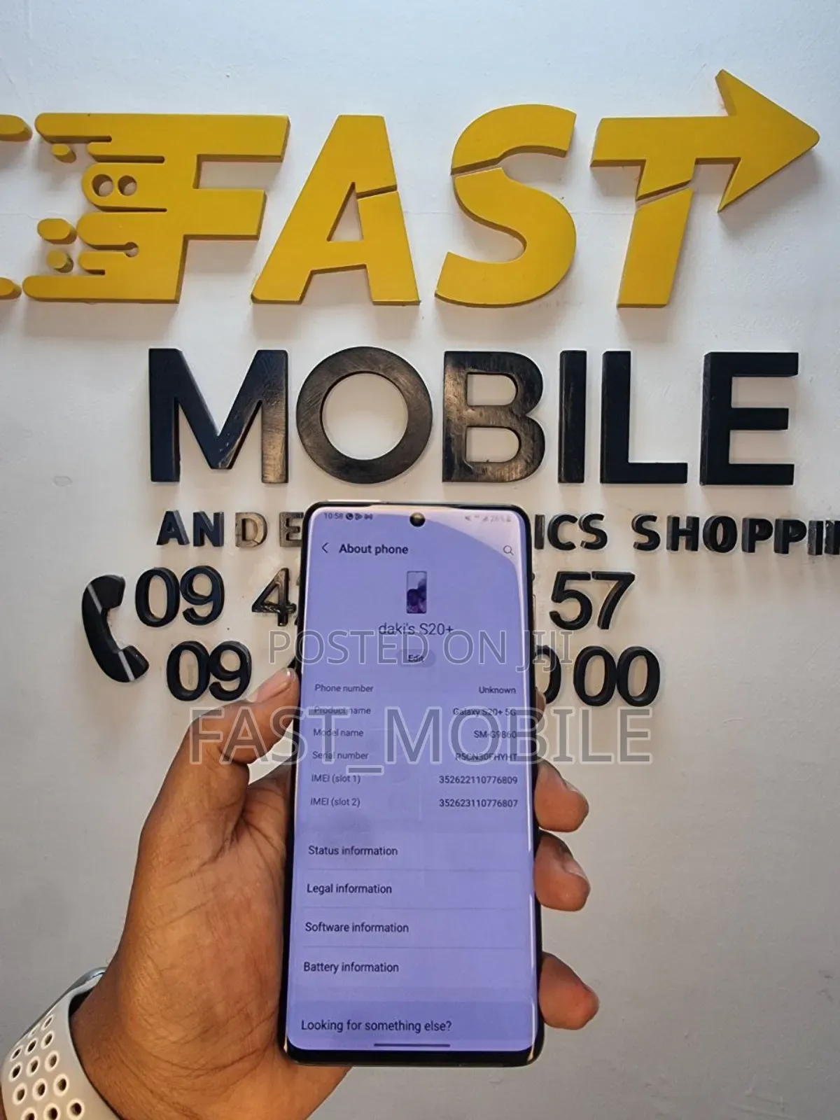 New Samsung Galaxy S20+ 128 GB Black