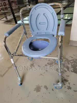 Photo - Bedside Commode Chair糰粵adjustable, Molded Armrests Tool-Free Assembly.