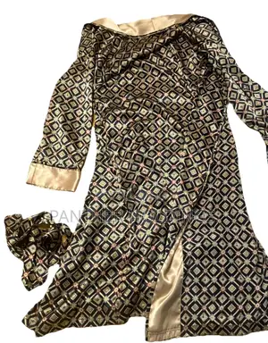 Gold Golden Silky Glam Robe