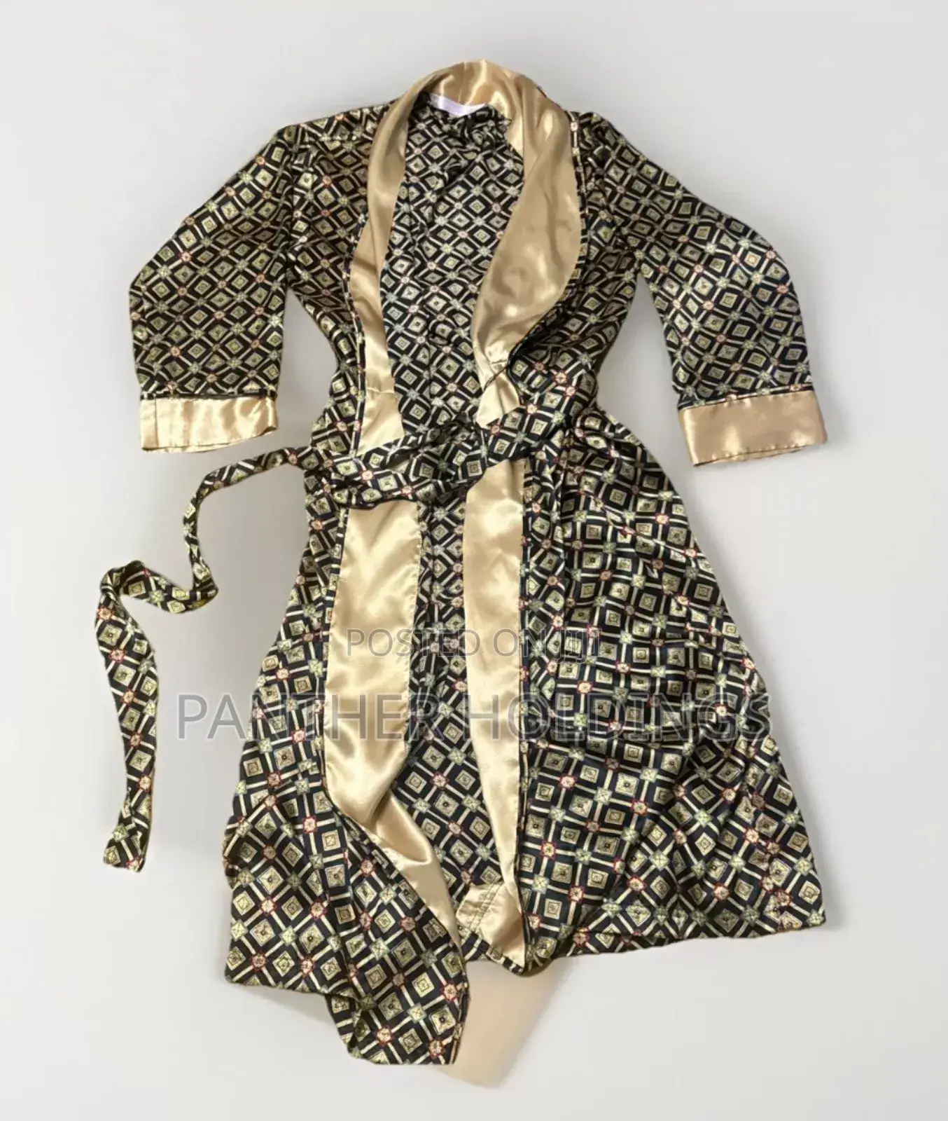 Gold Golden Silky Glam Robe