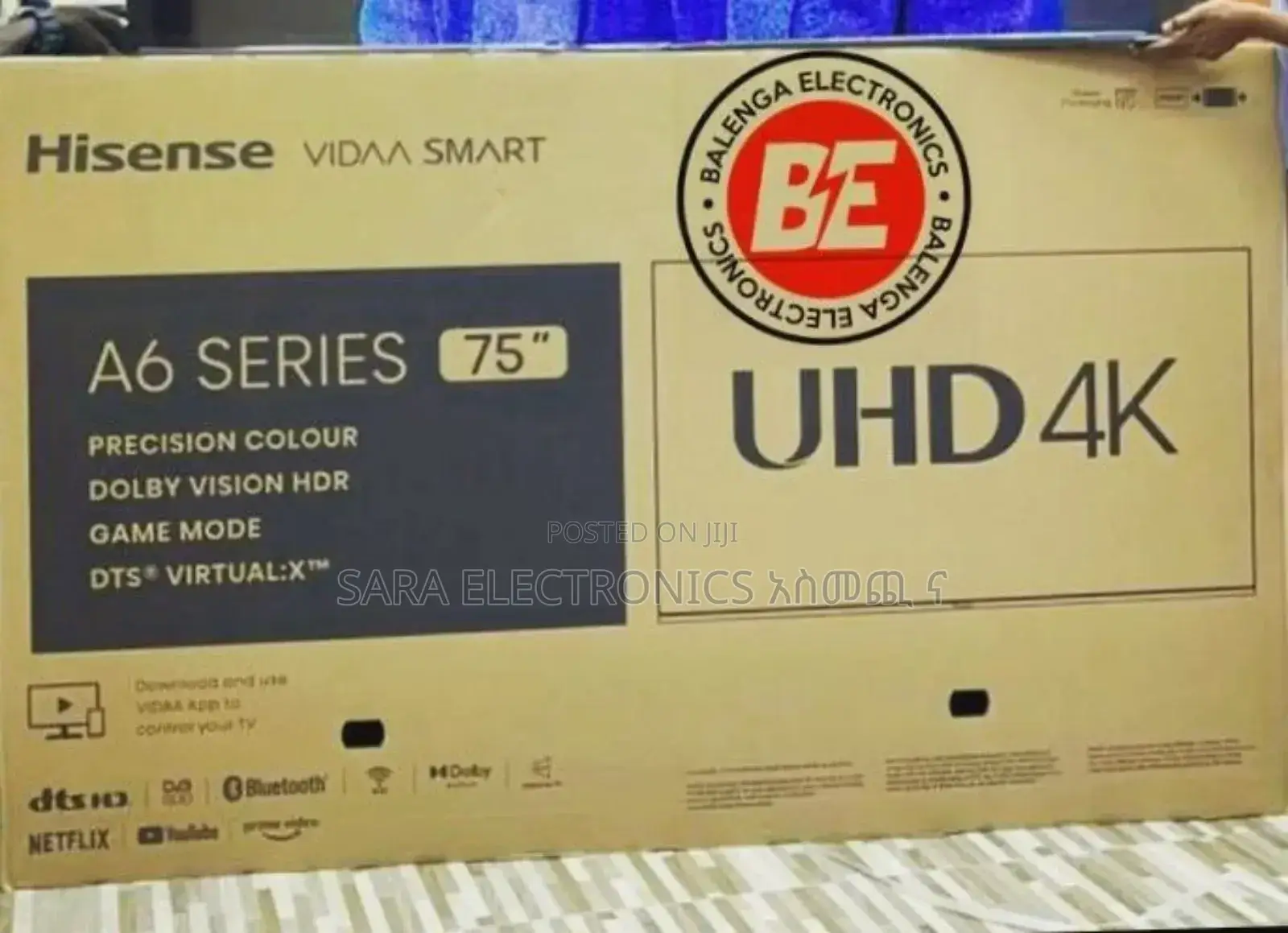 ■□Hisence 75" A6 Series Uhd Tv ◇■New 2025 ◇■ 5year Warranty