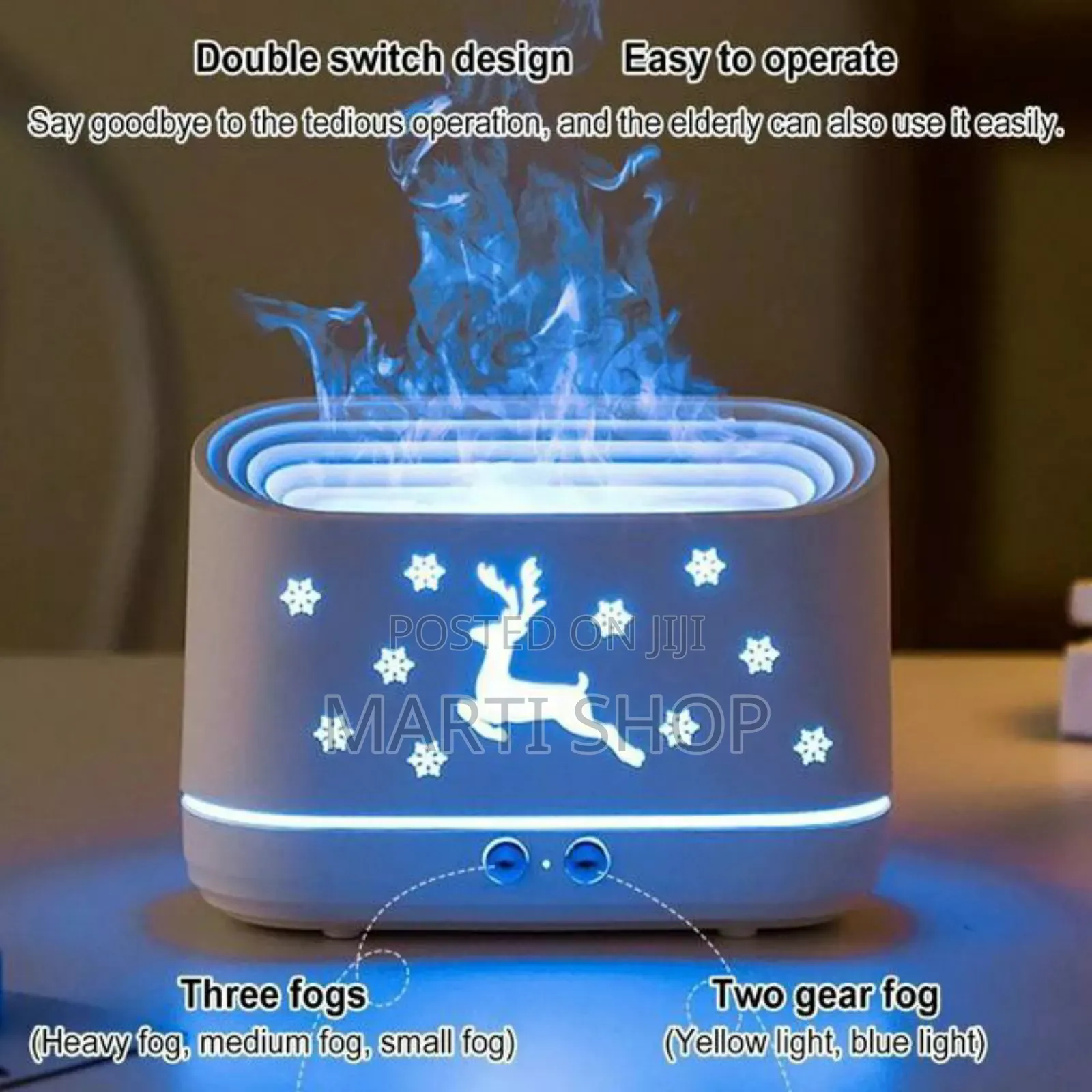 Elk Simulated Aromatherapy Flame Diffuser Humidifier