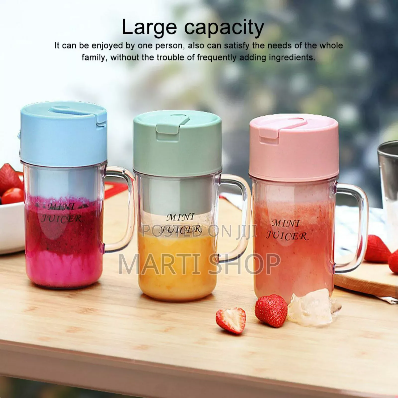 Mini Rechargeable Juicer Cup With Straw