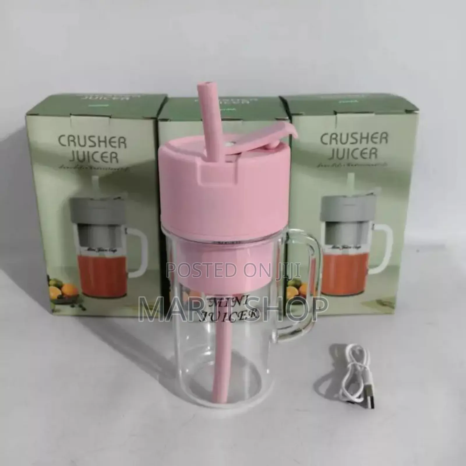 Mini Rechargeable Juicer Cup With Straw
