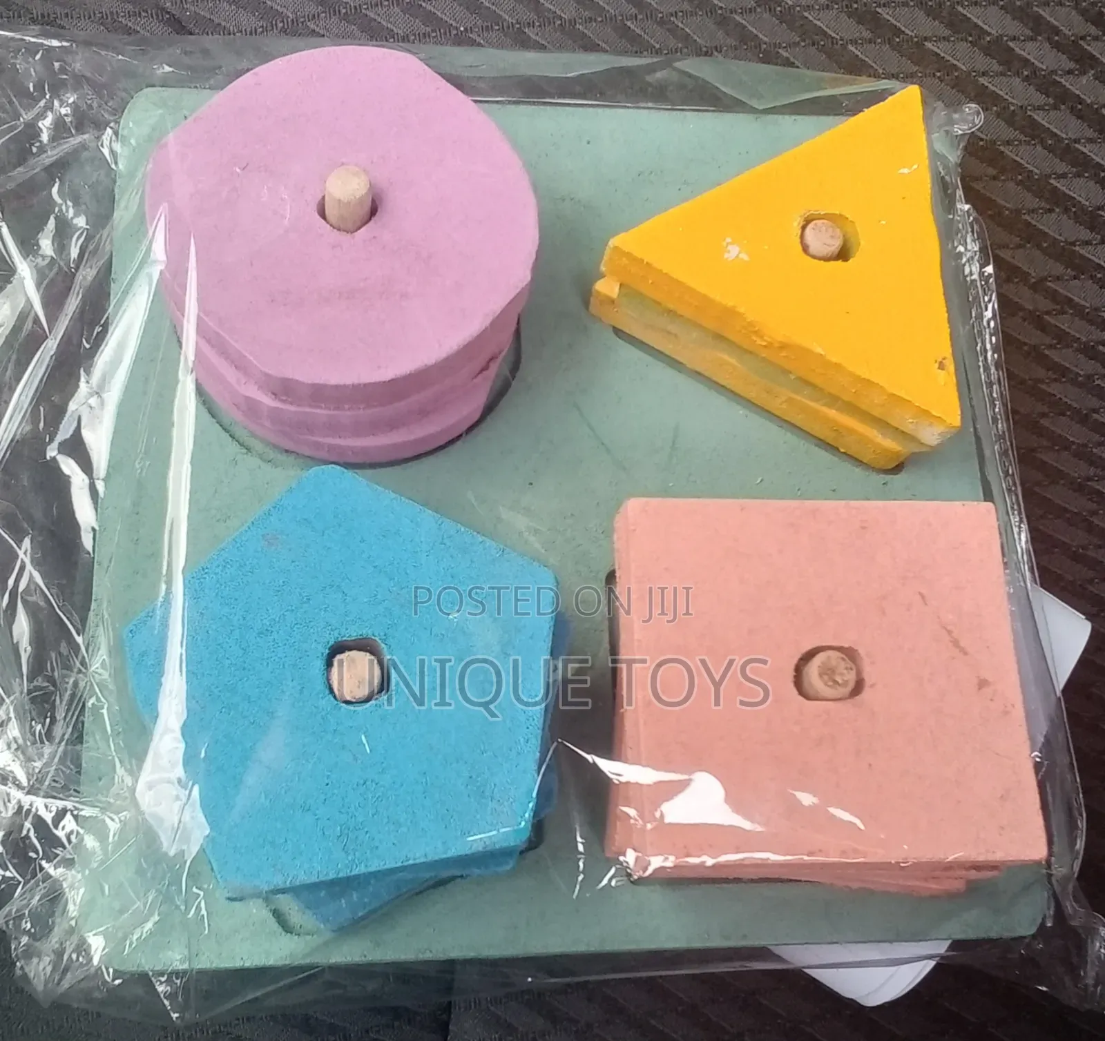 4-in-1 Wooden Shape Sorting Stacking Toy