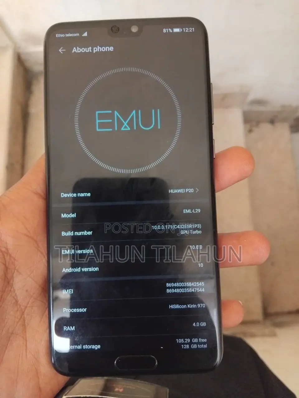 New Huawei P20 128 GB Black