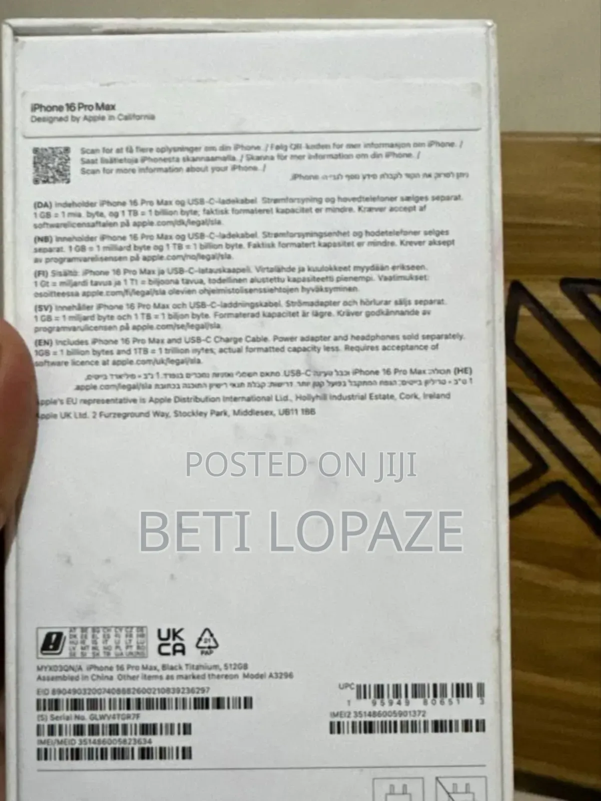 New Apple iPhone 16 Pro Max 512 GB Gray