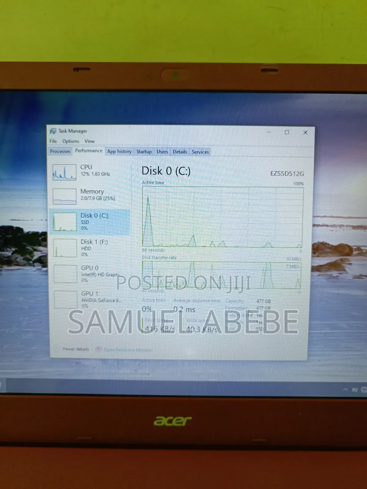 Laptop Acer Aspire E5-574g 8GB Intel Core I5 HDD+SSD 1.5T