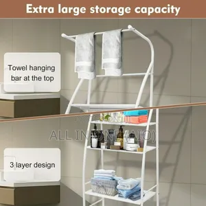 Over Toilet Wc Rack ትልቁ Size ሙሉ በሙሉ ብረት
