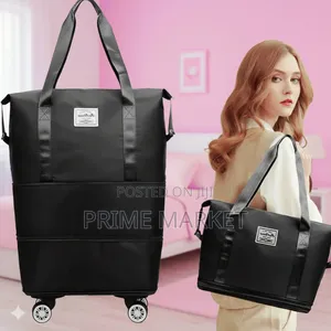 Foldable Travel Duffel With Wheels – Lightweight Expandable Carry-On