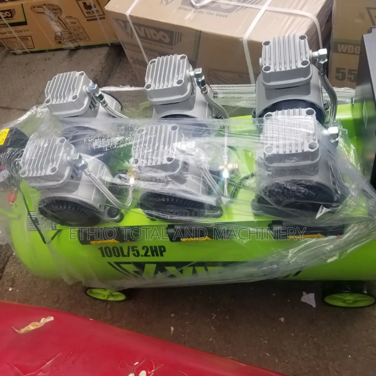 Vido 100l Silent Oil-Free Air Compressor.