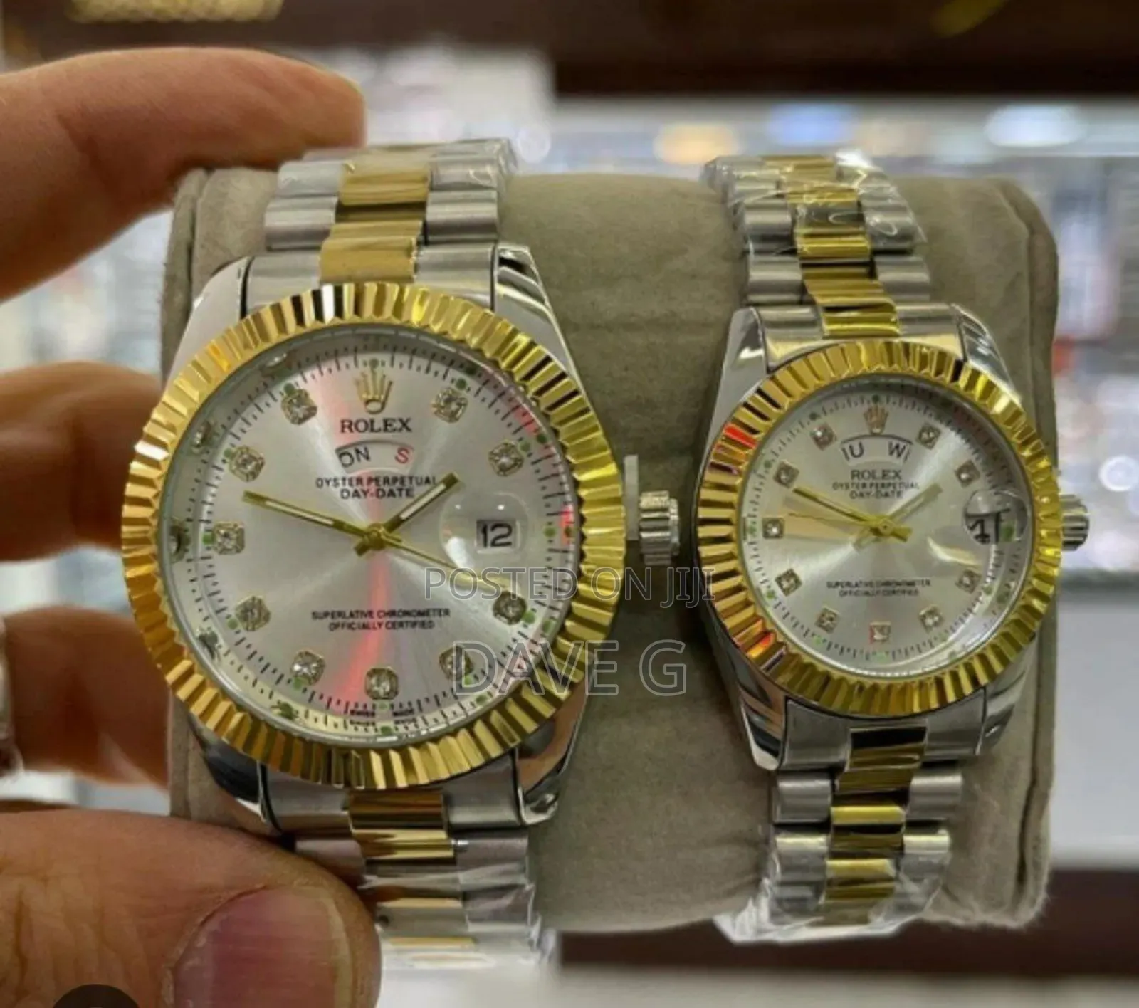 Golden Stainless Steel Rolex Watches