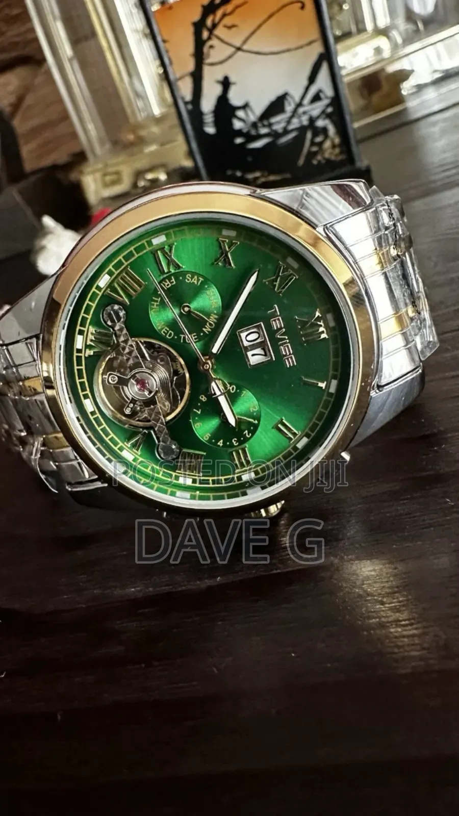 Tevise Luxury Men's Watch,Waterproof Hollow Men's Mechanical Watches