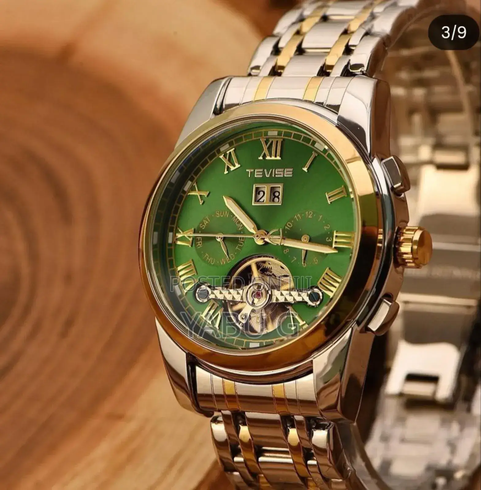 Stainless Steel Tevise Skeleton Watch Tevise Automatic Watch