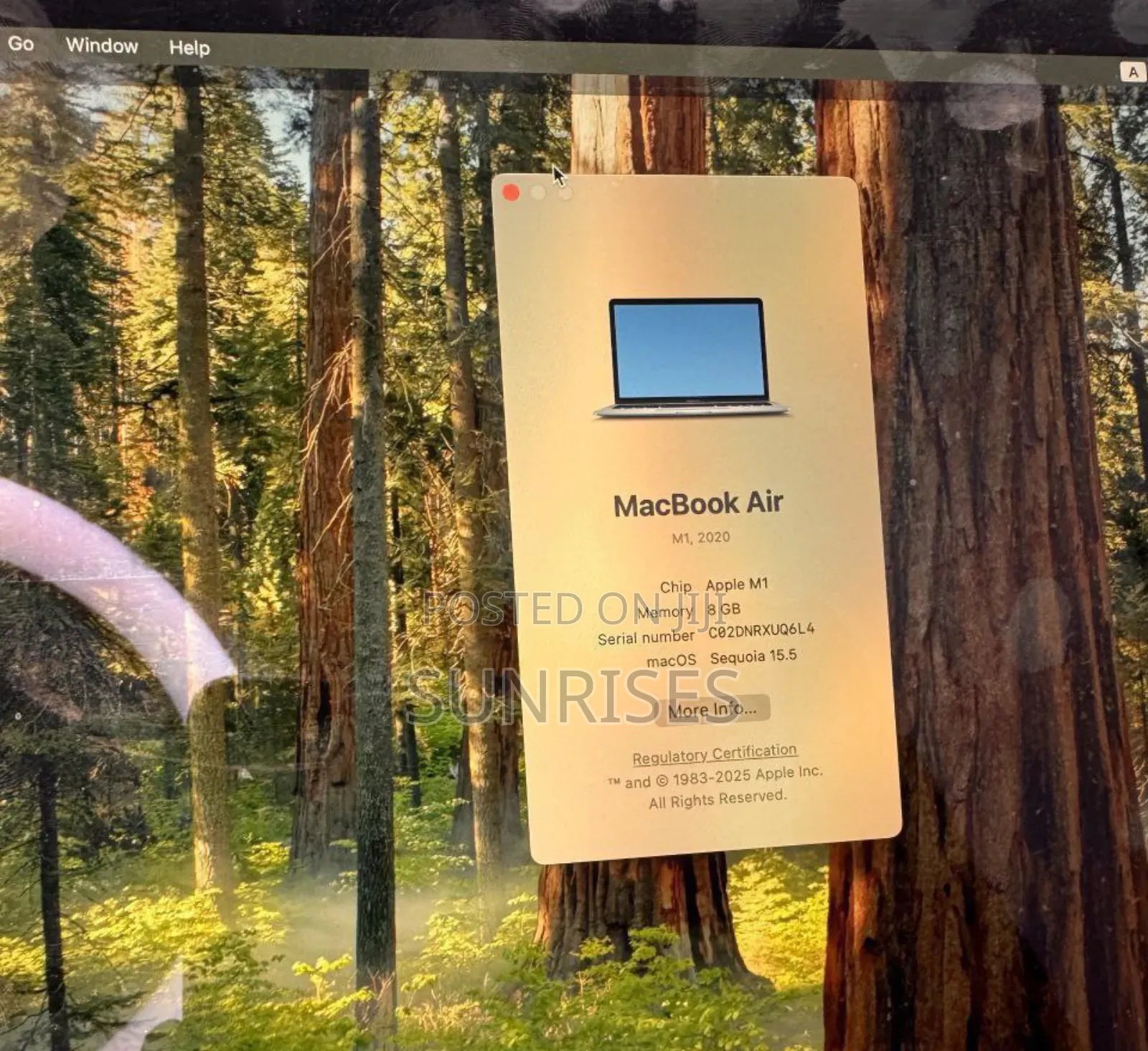 New Laptop Apple MacBook Air 2020 M1 8GB Apple M1 SSD 256GB