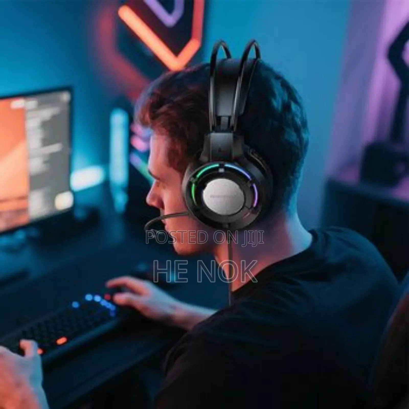 Gaming Headset Borofone B0112 50mm Speaker, RGB Lights, Microphone