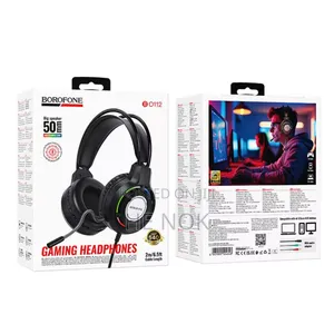 Gaming Headset Borofone B0112 50mm Speaker, RGB Lights, Microphone