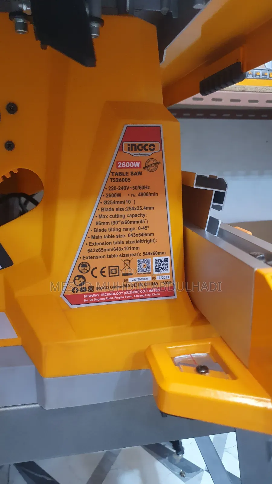 Ingco Table Saw 2600w