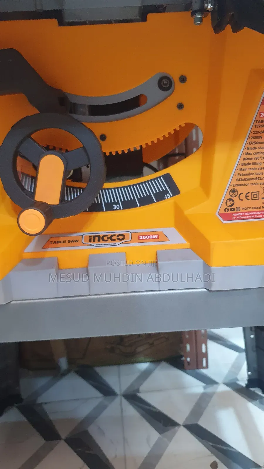 Ingco Table Saw 2600w