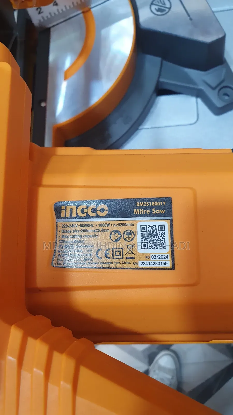 Ingco Mater Saw 1800w 254 Blade 60t