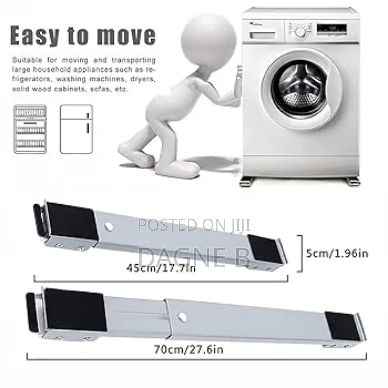 Moveable Fridge Holder ተንቅሳቃሽ የፍሪጅ እና ማሽን ማስቀመጫ
