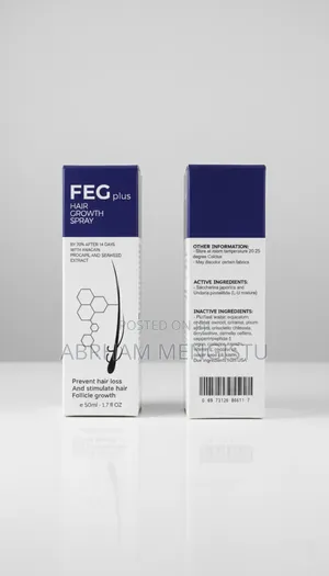 Photo - Feg Plus Hair Growth Serum and Spray 50ml - For Men and Women