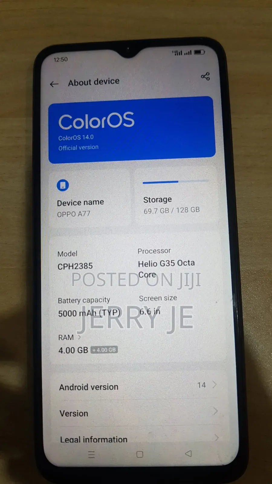 Oppo A77 128 GB Black