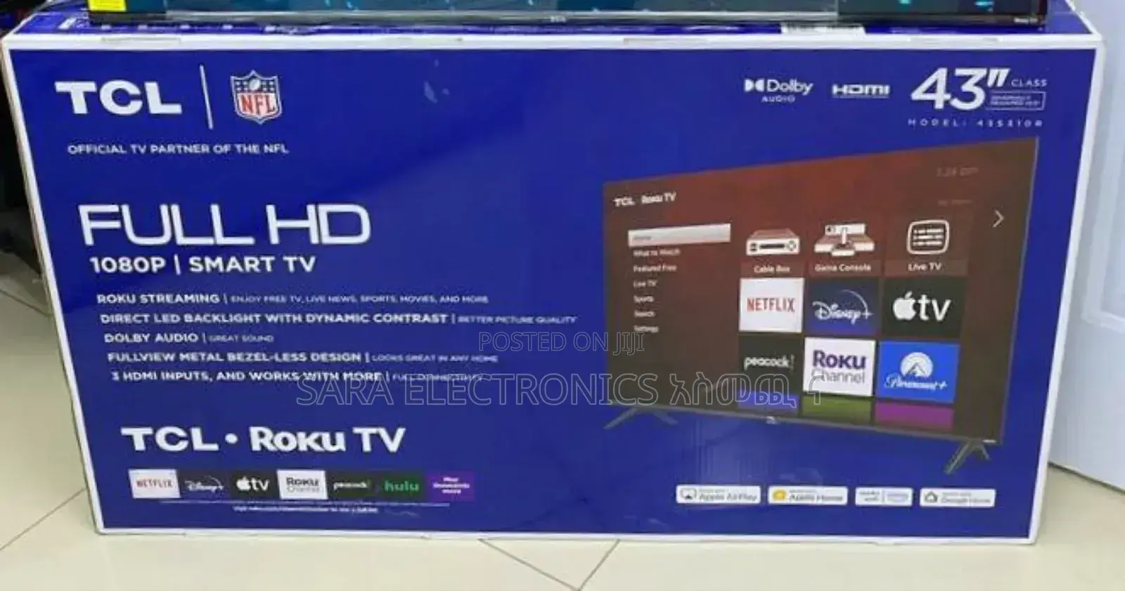 ☆Tcl 43" 1080p(Full Hd) Smart Tv ■Free Delivery ■5 Year Warranty