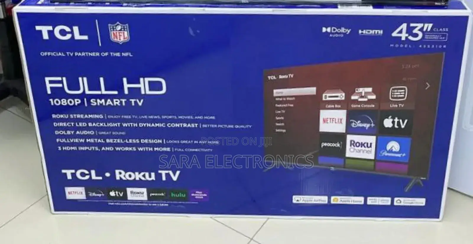 ☆Tcl 43" 1080p(Full Hd) Smart Tv ■Free Delivery ■5 Year Warranty