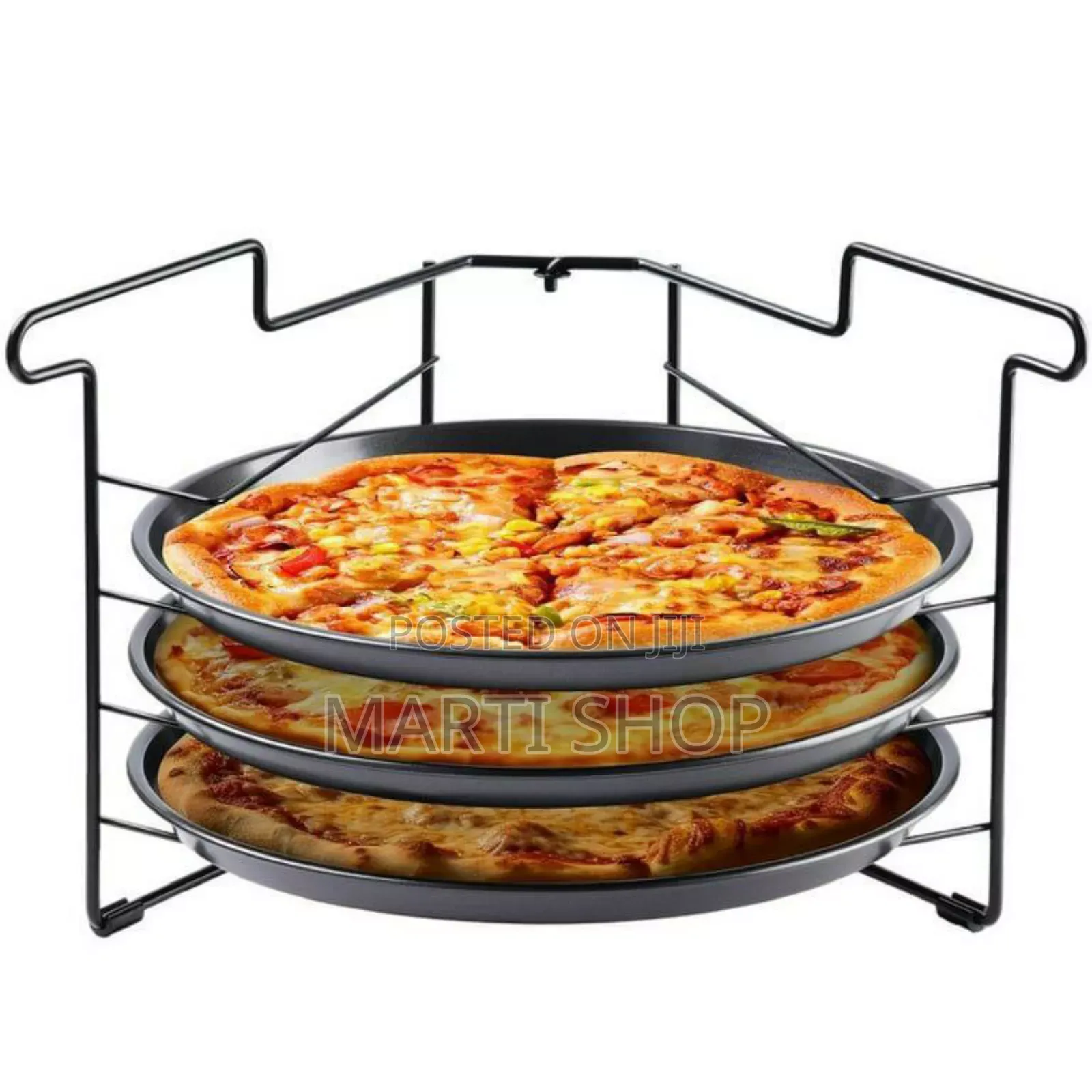 Three Layer Pizza Platte With Rack