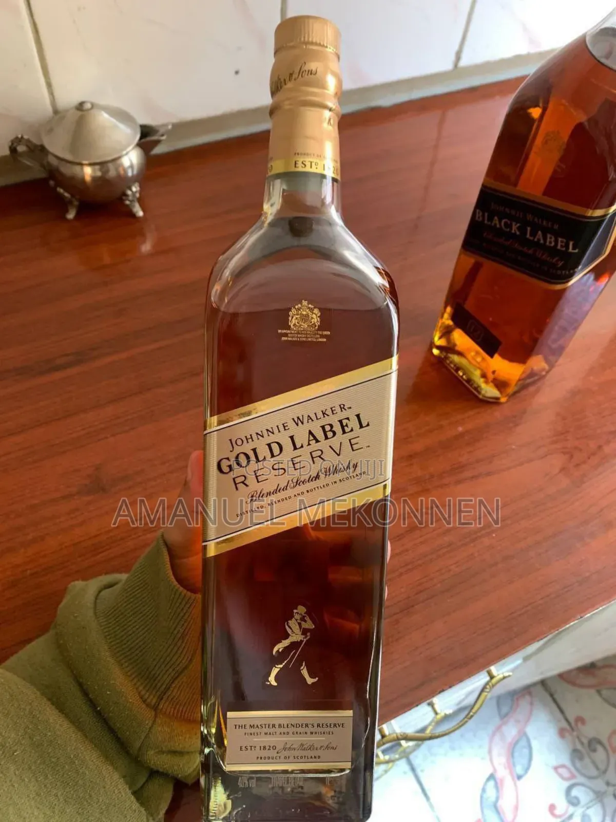 Black and Gold Label Whiskey