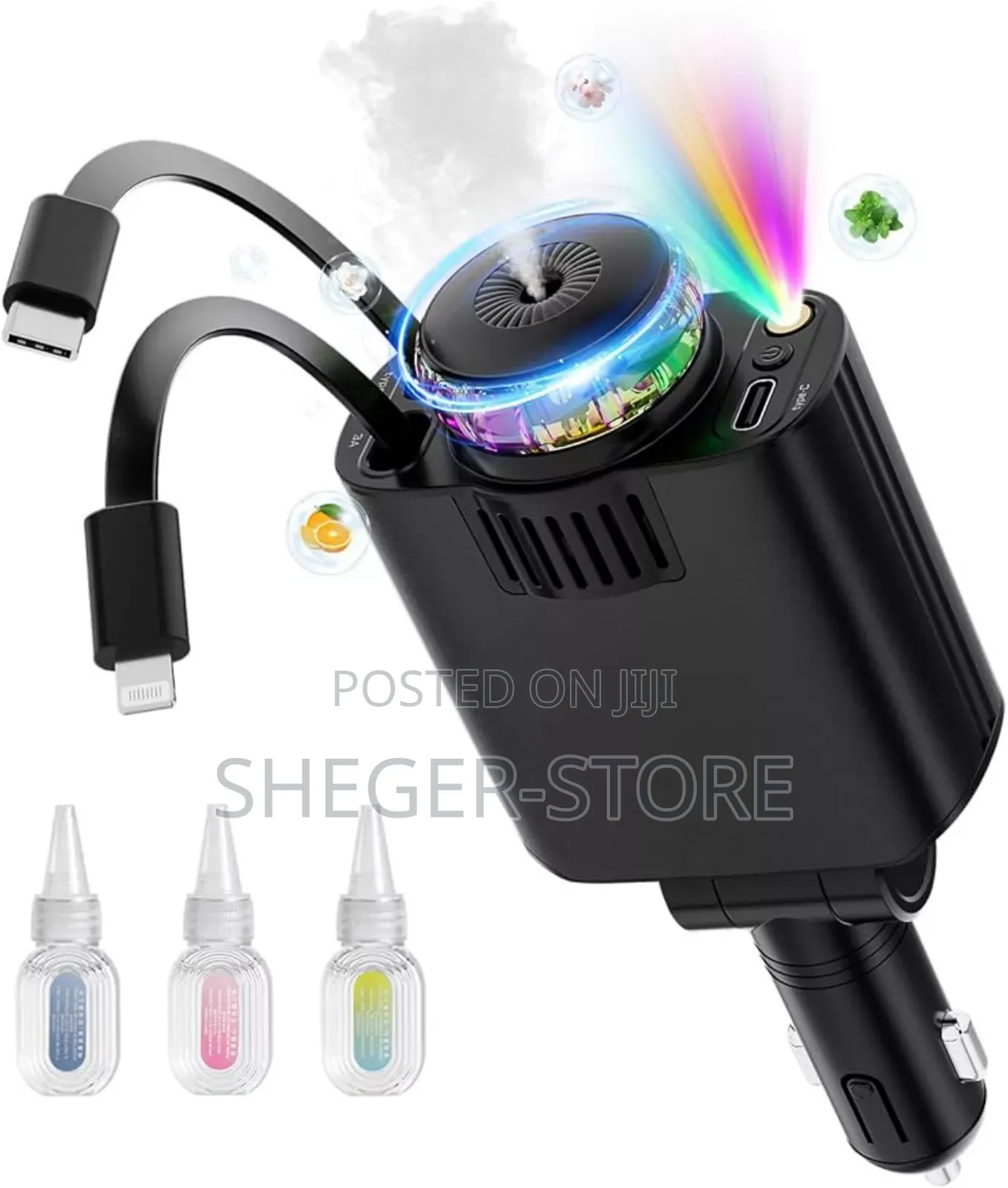 High Class Aroma Starlight Retractable Car Charger