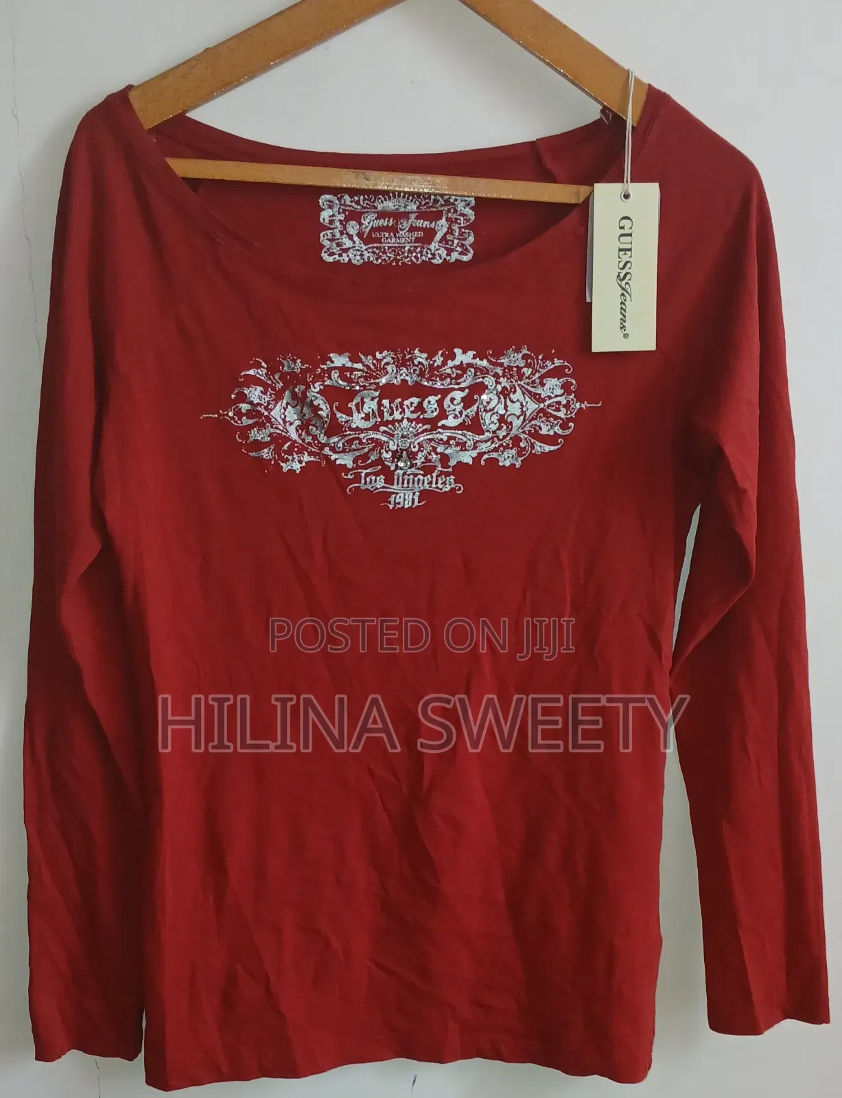 Guess Red Long Sleeve T-Shirt