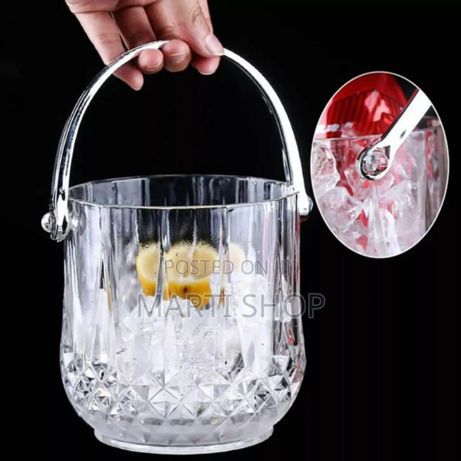 Cryatal Glass Ice Bucket