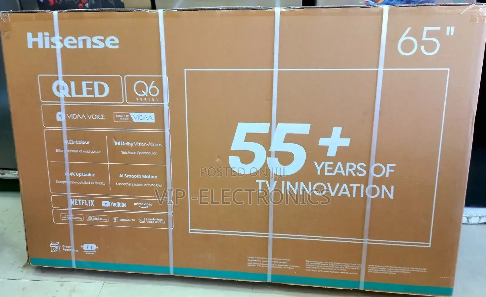 Hisense Tv 65 Inch Smart Qled Q6 55+Series Quality Products Tv