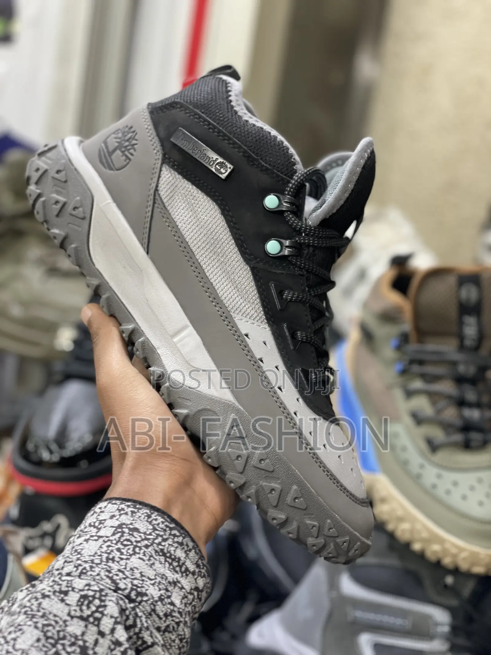 Grey Timberland Half Boots