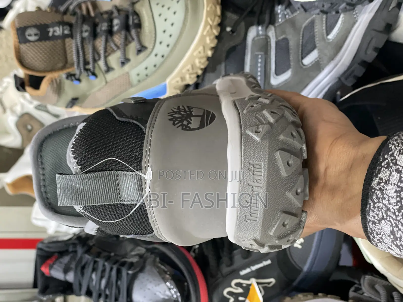 Grey Timberland Half Boots