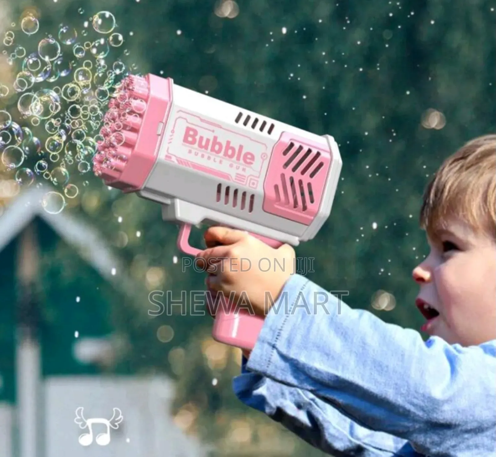 Mini Space Light Bubble Machine, 36-Holes Electric Handheld Bubble