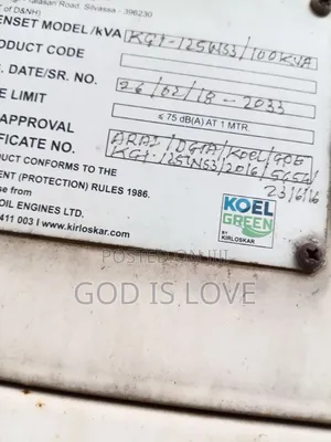 Kirloscar Generator Power 62.5kva