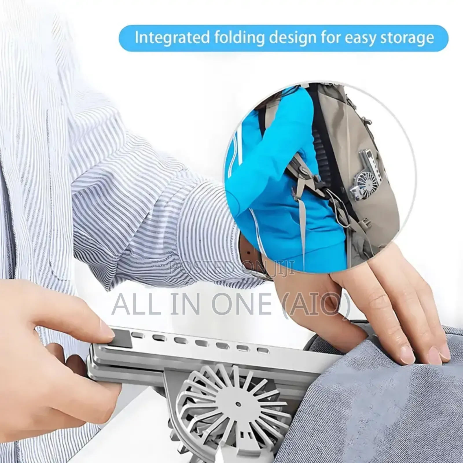 Foldable Laptop Stand With Dual Cooling Fans