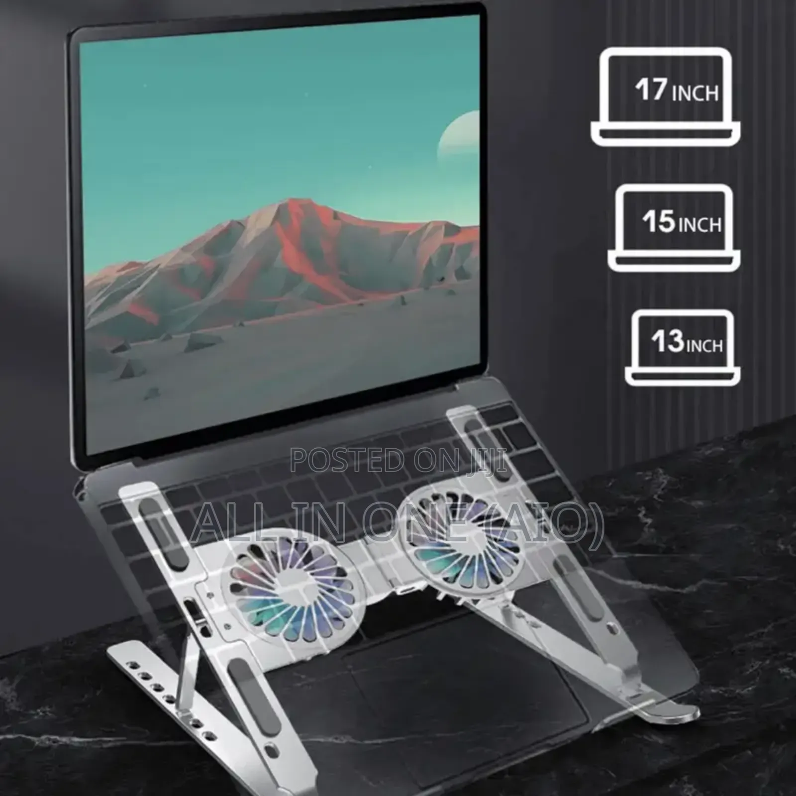 Foldable Laptop Stand With Dual Cooling Fans