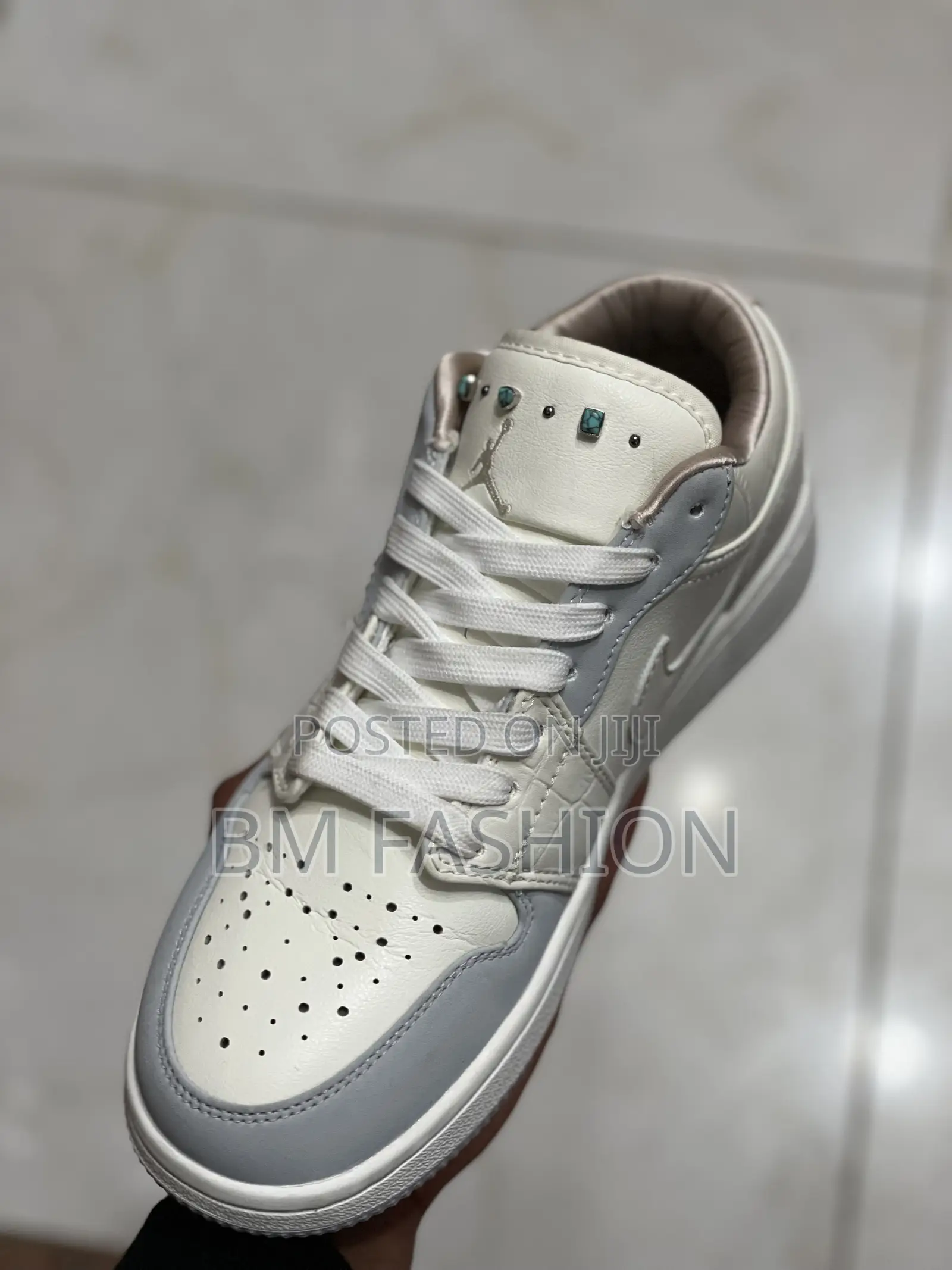 Women’S Air Jordan 1 Low Dunk White/Ice Blue Women Sneakers Size 36-39