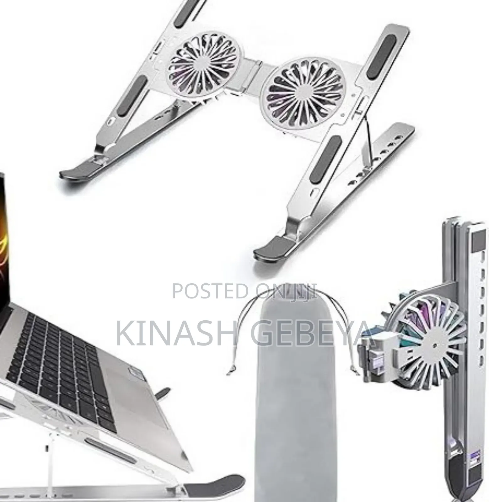 Foldable Laptop Stand With Dual Cooling Fan