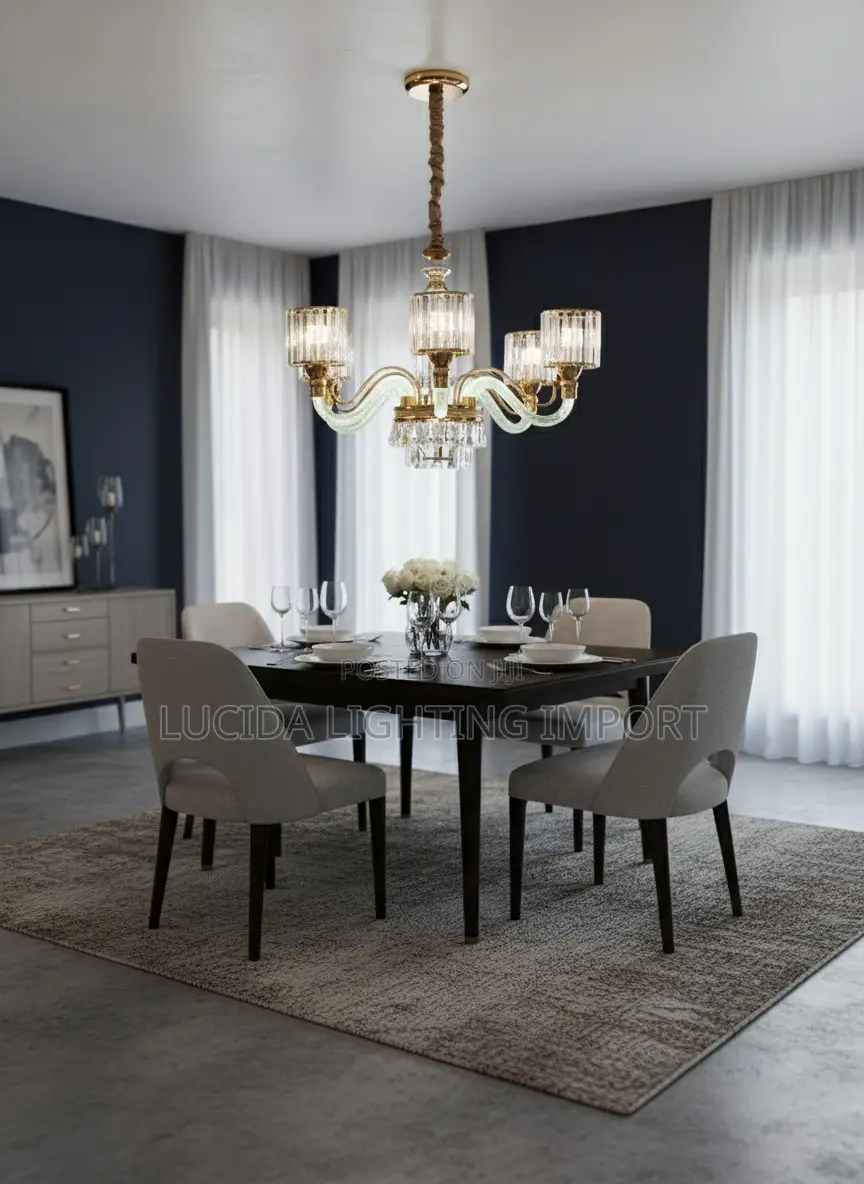 ዘመናዊ የኮርኒስ መብራት Brass Chandelier