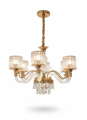 ዘመናዊ የኮርኒስ መብራት Brass Chandelier